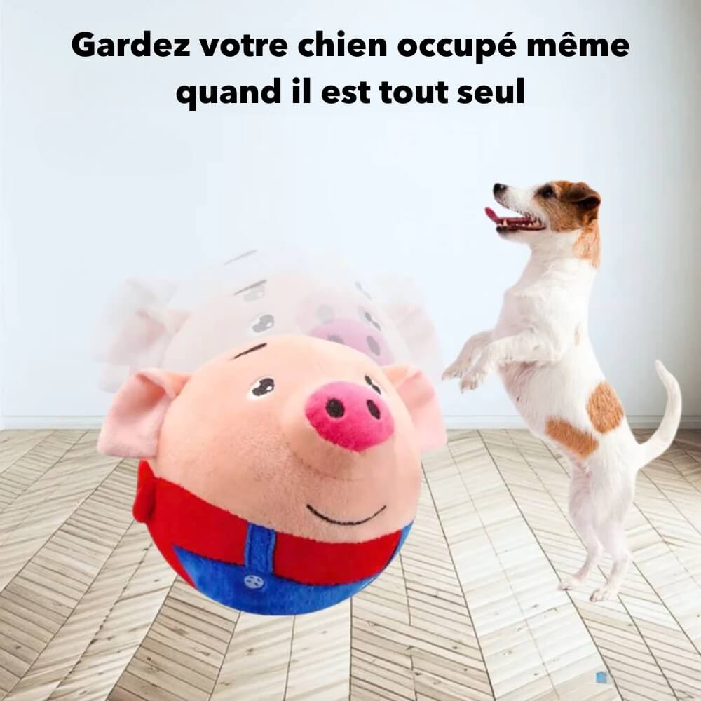 Jouet interactif pour chiens SqueakyPig - confort de l'relaxation et stimulation mentale