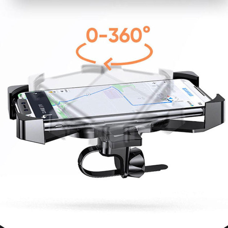Support de téléphone pour vélo et moto avec entrée USB-C, compatible avec plusieurs appareils