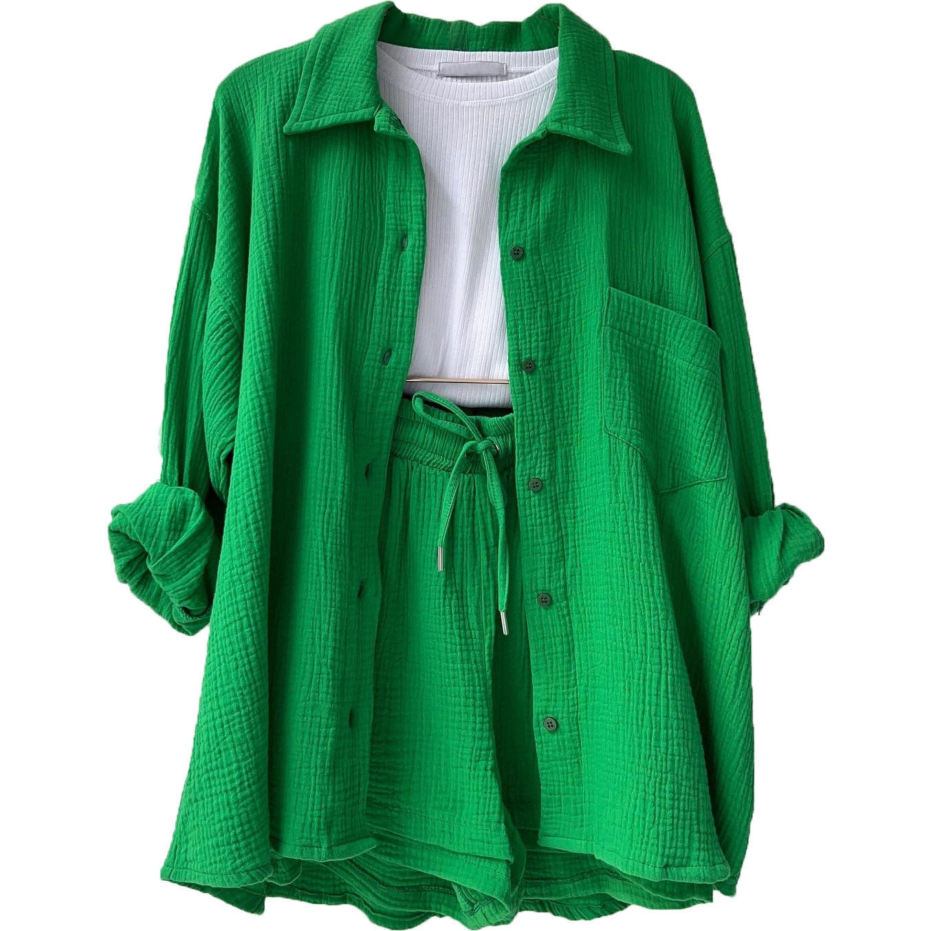 Ensemble confortable Suzie en Vert, confort durable et mode polyvalent travel