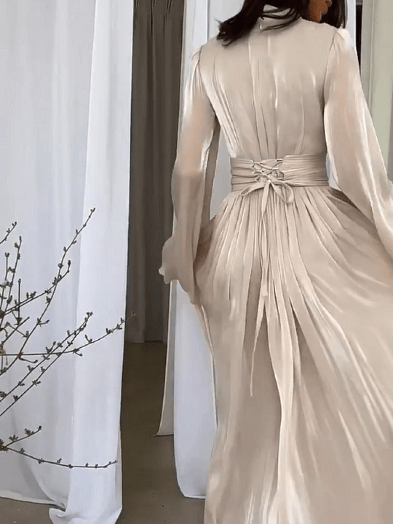 Robe longue Sybile Blanc | Confort haut de gamme et élégance intemporelle tra