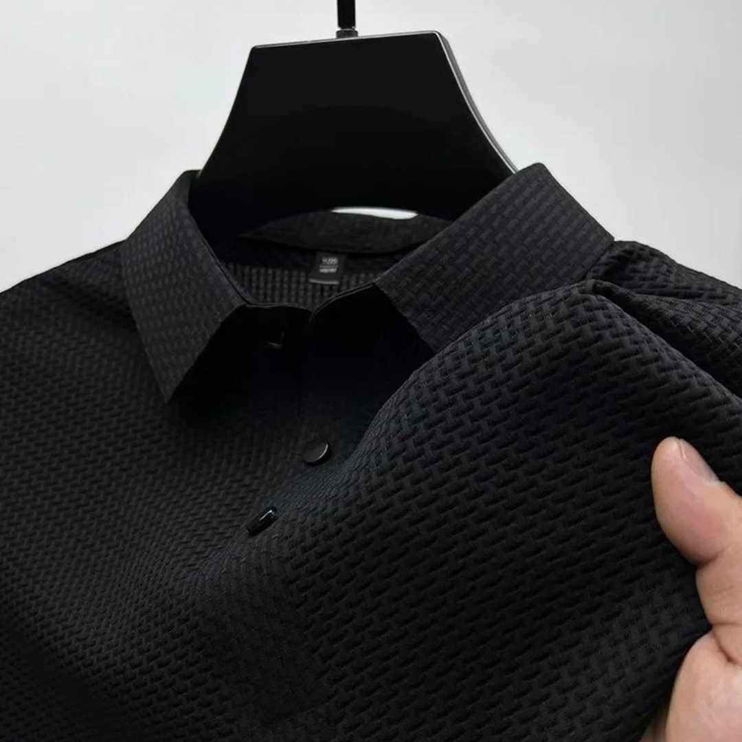 Polo de luxe à manches courtes de couleur Noir pour un confort quotidien et une coupe parfaite