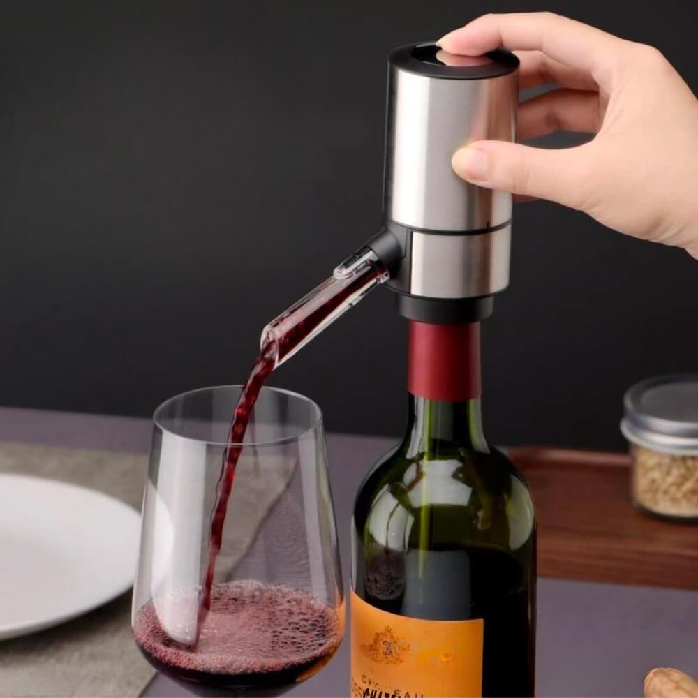 Aérateur, Conservateur et Distributeur pour Vin avec Design Élégant