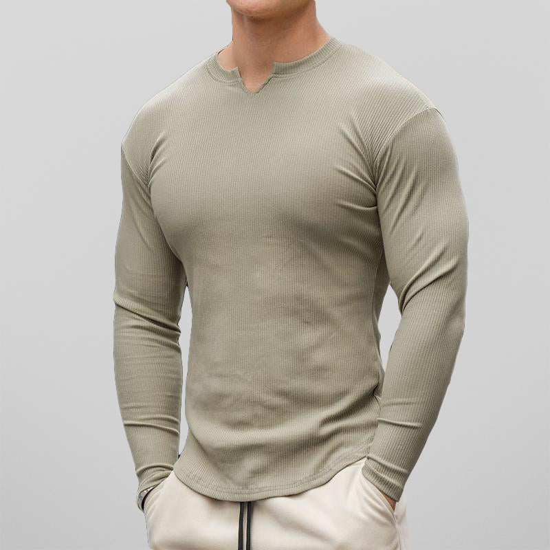 T-shirt coupe muscle-fit en vert avec haut du corps et performance optimale t