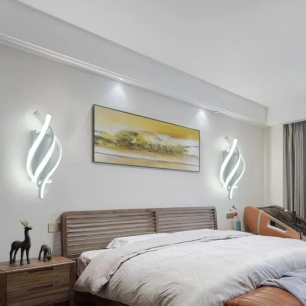 Lampe Murale Spirale Contemporaine - Métal de Haute Qualité - Éclairage LED Doux - Décoration Intérieure Moderne