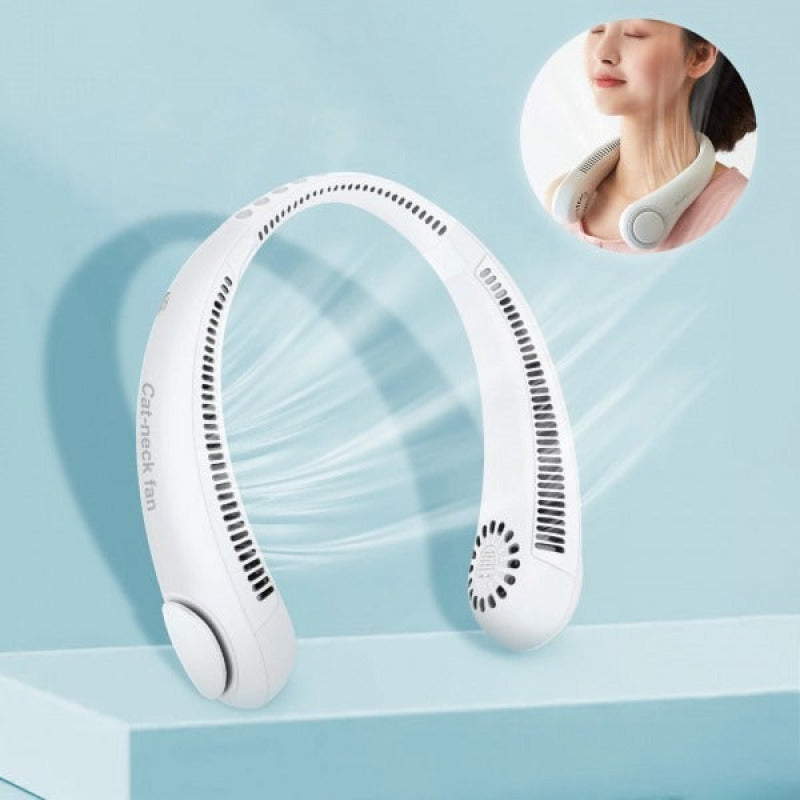 Ventilateur de cou portable avec batterie longue durée et design ergonomique