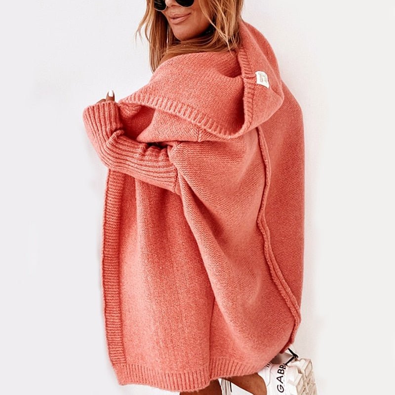 Cardigan chaud en laine de qualité, couleur Orange pour un look tendance automnal