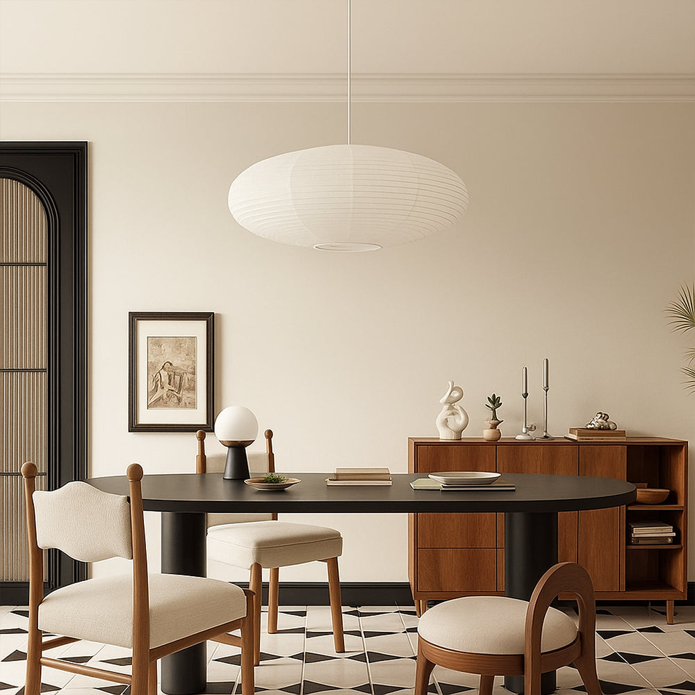 Lampe suspendue en papier de Wabi