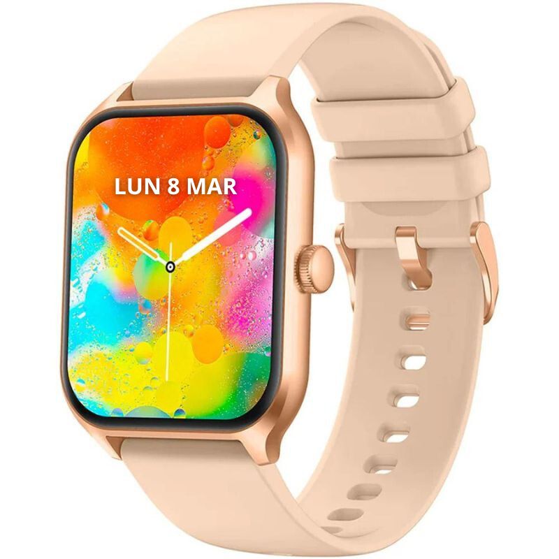 Montre Connectée Santé WellnessWave Doré | Suivi Santé en Temps Réel - iOS Android