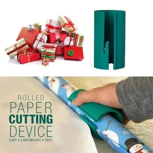 WrapItRight™ Noir - Outil d'emballage efficace et stylé, idéal pour couper le papier avec précision.
