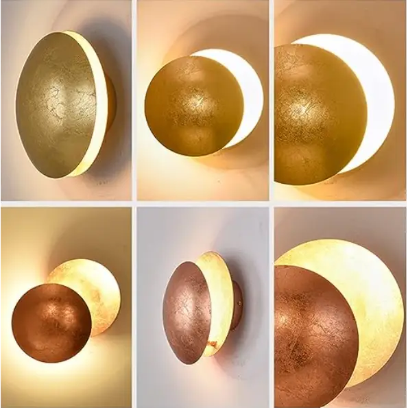 Applique Murale Art Scandinave Moderne en forme d'éclipse pour Intérieur Design d