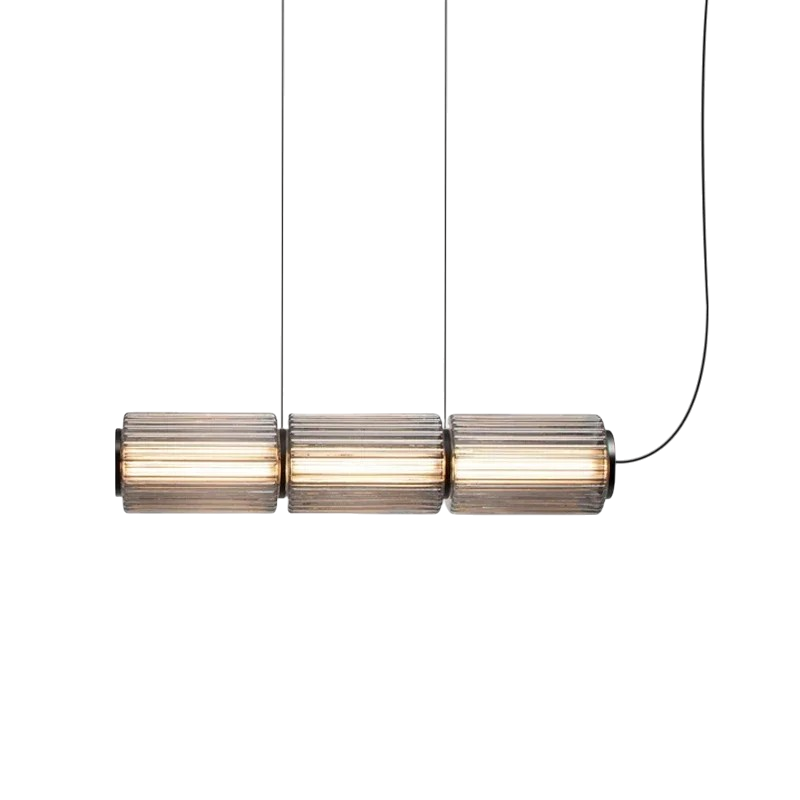 Lampe pendante en verre cylindrique