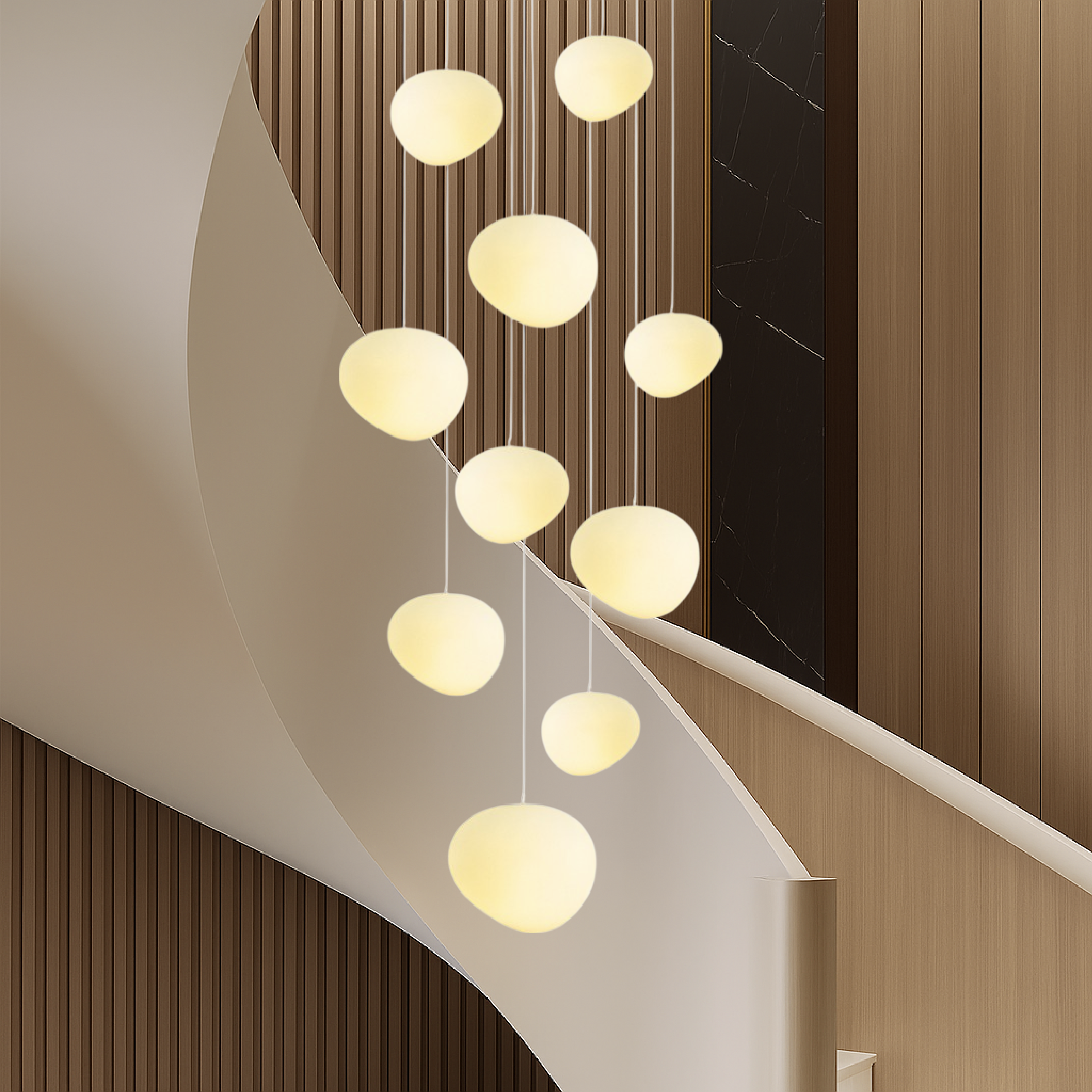 Lustre d'escalier nordique créatif