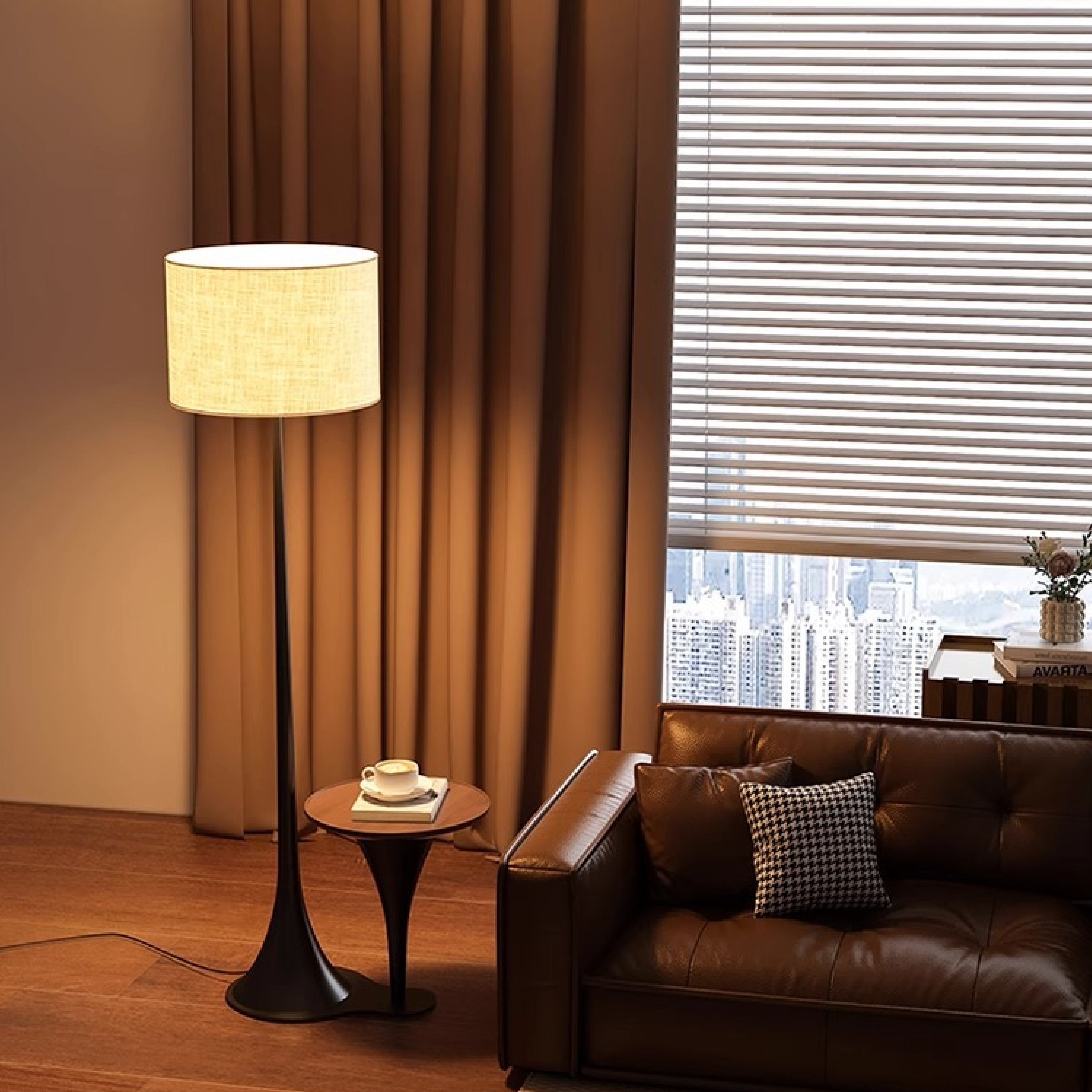 Lampadaire en soie d'Andero