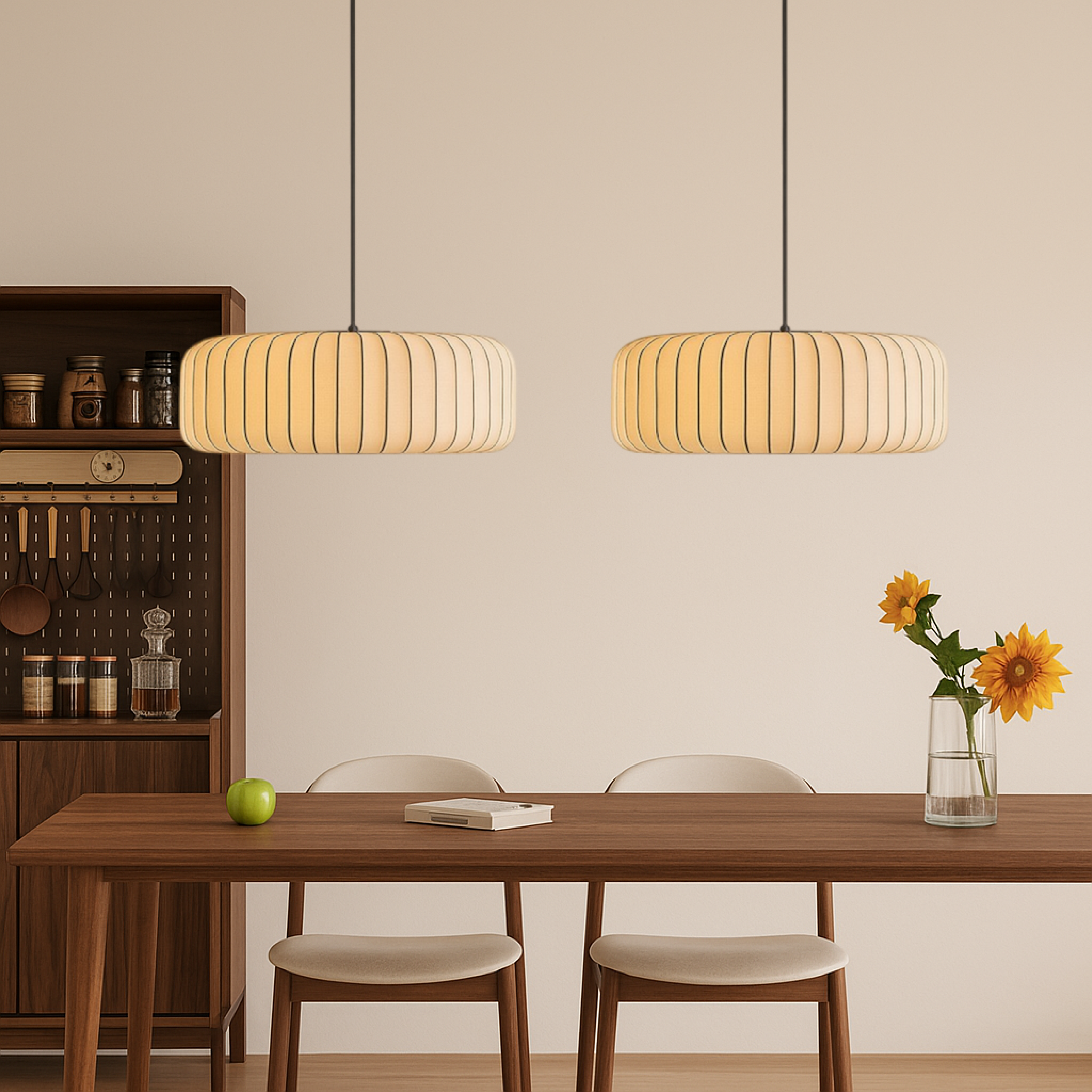Lampe pendante en soie Rendara