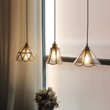 Lampe pendante en verre vintage