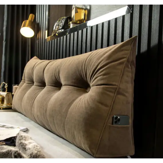 Oreiller compensé de luxe - Confort et soutien cervical dans un design chaleureux en marron