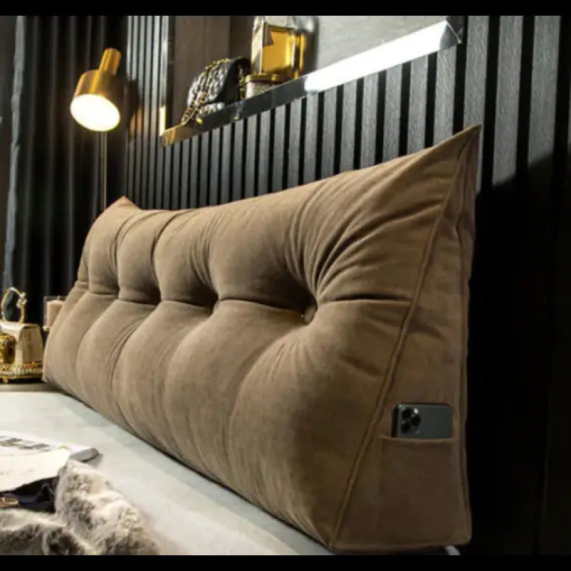 Oreiller compensé de luxe - Confort et soutien cervical dans un design chaleureux en marron