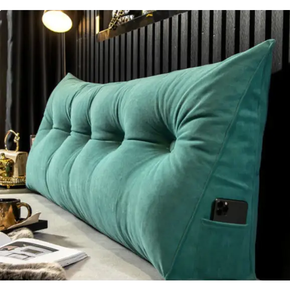Oreiller compensé de luxe - Confort et soutien cervical dans un design luxueux en émeraude