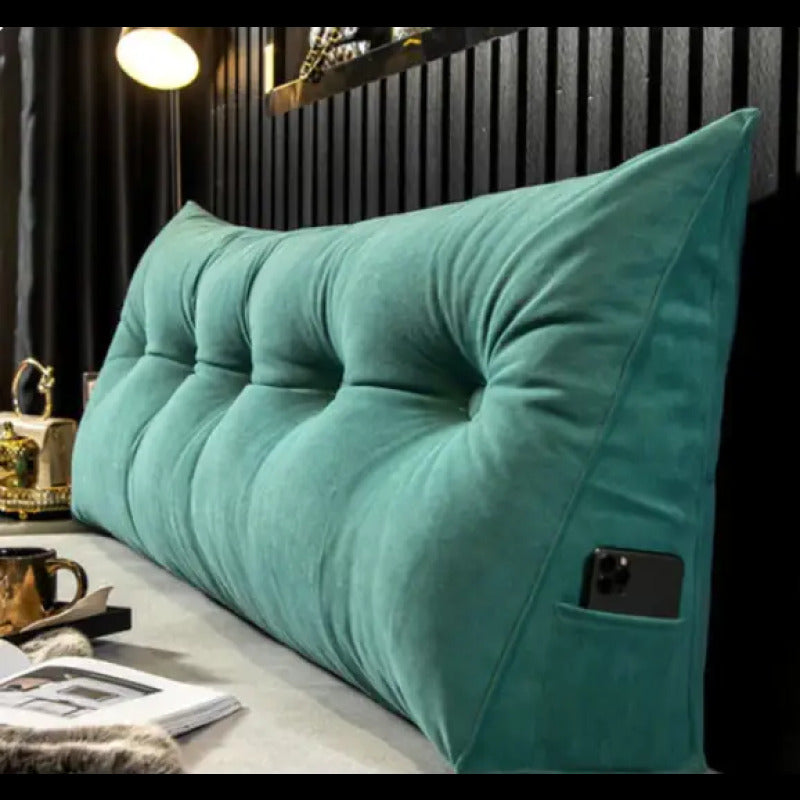 Oreiller compensé de luxe - Confort et soutien cervical dans un design luxueux en émeraude