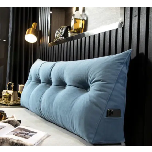 Oreiller compensé de luxe - Confort et soutien cervical dans un design apaisant en bleu