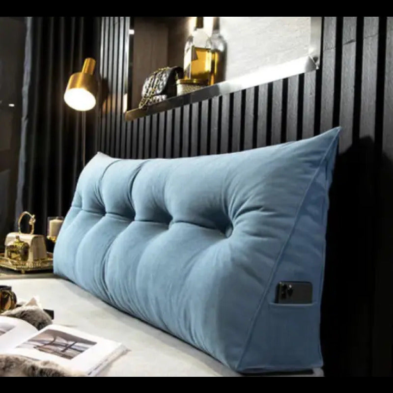 Oreiller compensé de luxe - Confort et soutien cervical dans un design apaisant en bleu