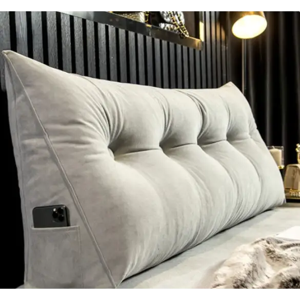 Oreiller compensé de luxe - Confort et soutien cervical dans un design élégant en gris