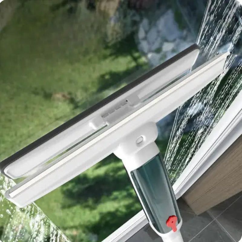Nettoyeur Vitres Télescopique Double-Action VitreLuxe - Efficace pour Nettoyer les Vitres en Hauteur